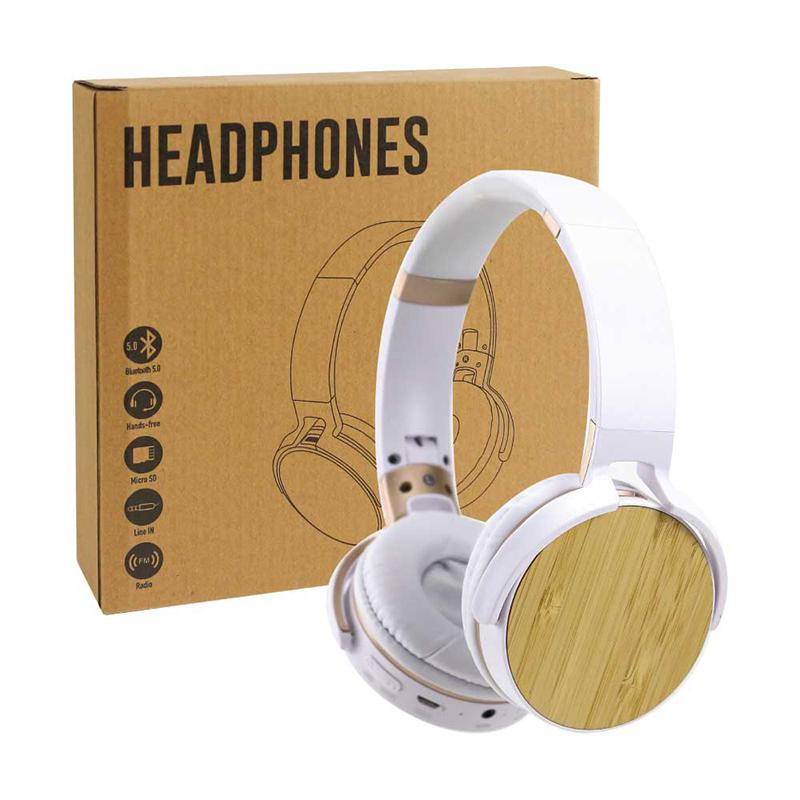 Personalized Bluetooth headphone with touch of bamboo